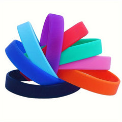 Silicone Rubber Wristband Cuff Bracelet Sports