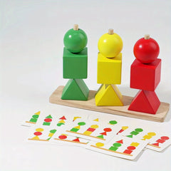 Wooden Shape Puzzles Sorting Puzzle Geometric Stacking Game