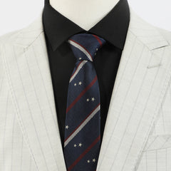 Men's Business Neckties Striped Small Star Print Tie Daily Accessories