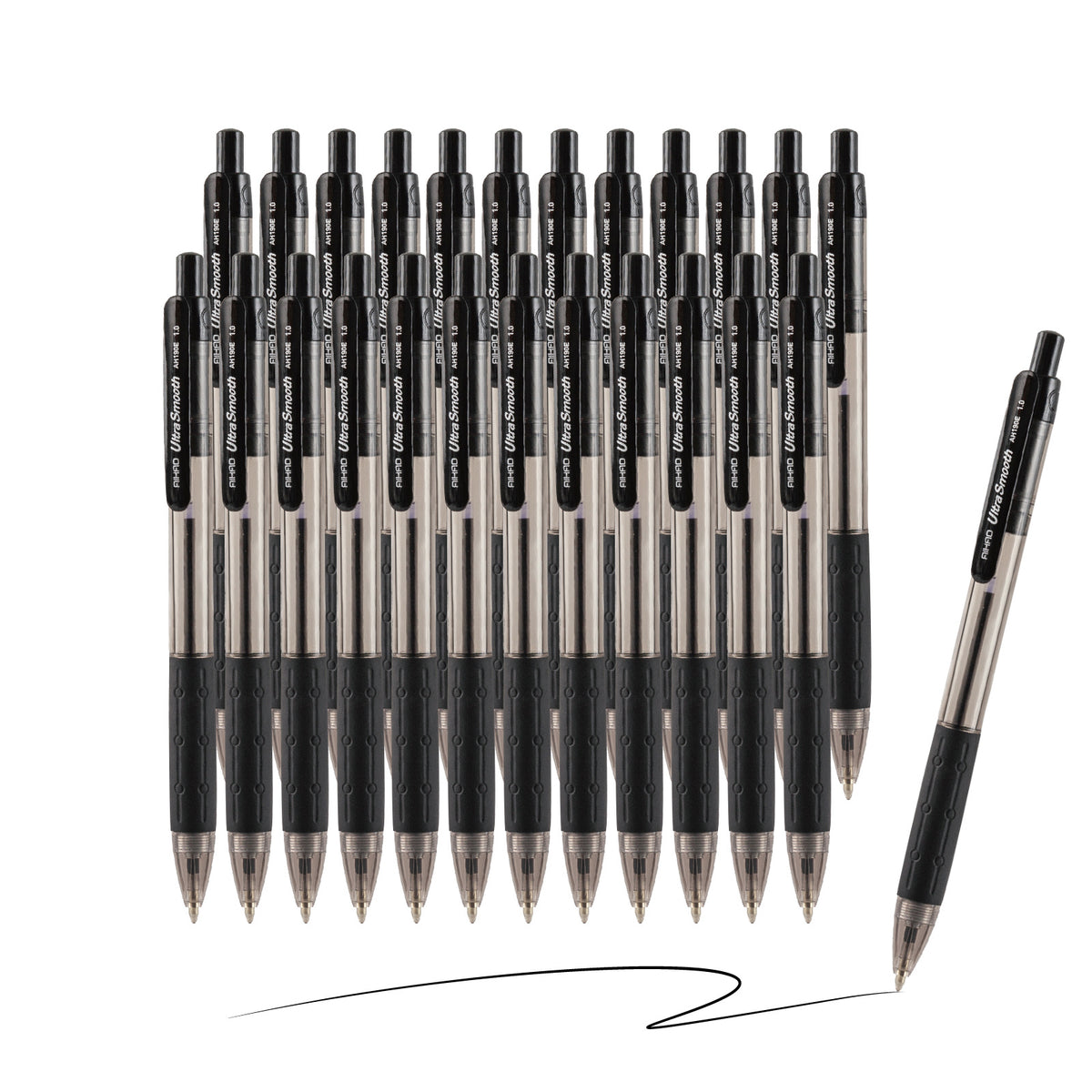 AIHAO Retractable Ballpoint Pens Ink Medium Point 1 0mm 24 Pack