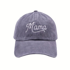 Mama Embroidery Baseball Cap Vintage Washed Dad Hat Adjustable Sunshade Sun Hats