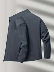 Classic Windbreaker Jacket Men's Casual Zip Up Zipper Pockets Jackets