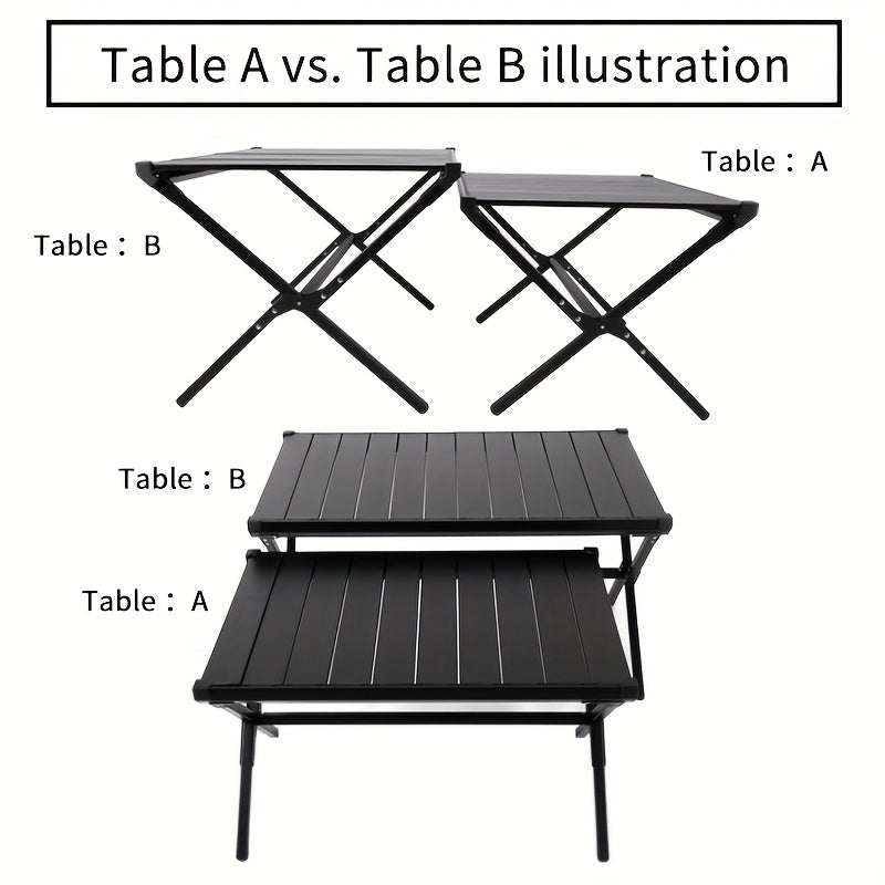 1pc Folding Picnic Table Outdoor Camping Lightweight Aluminum Table