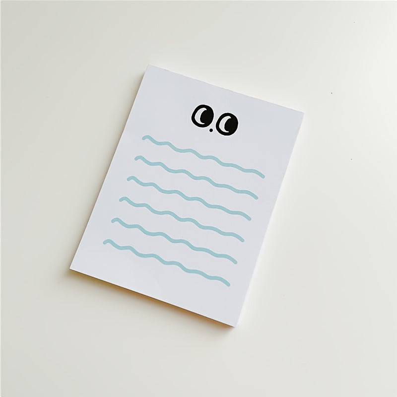 50 Pages Big Eyed Wavy Lined To-Do Lists Journal Diary Memo Pad