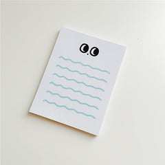 50 Pages Big Eyed Wavy Lined To-Do Lists Journal Diary Memo Pad