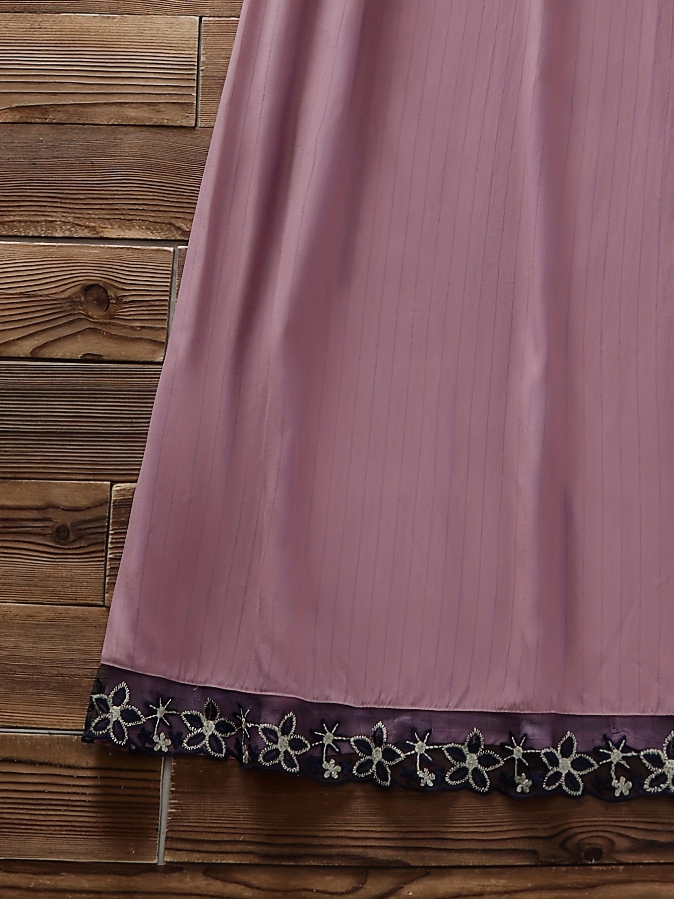  Casual Dress Women's Plus Stripe Embroidered Floral Short Sleeve V Nec