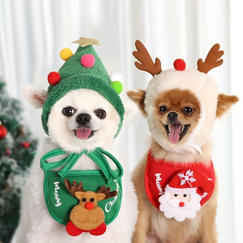 Christmas Pet Hat for 8-15lb Dogs, Outdoor Party Accessory