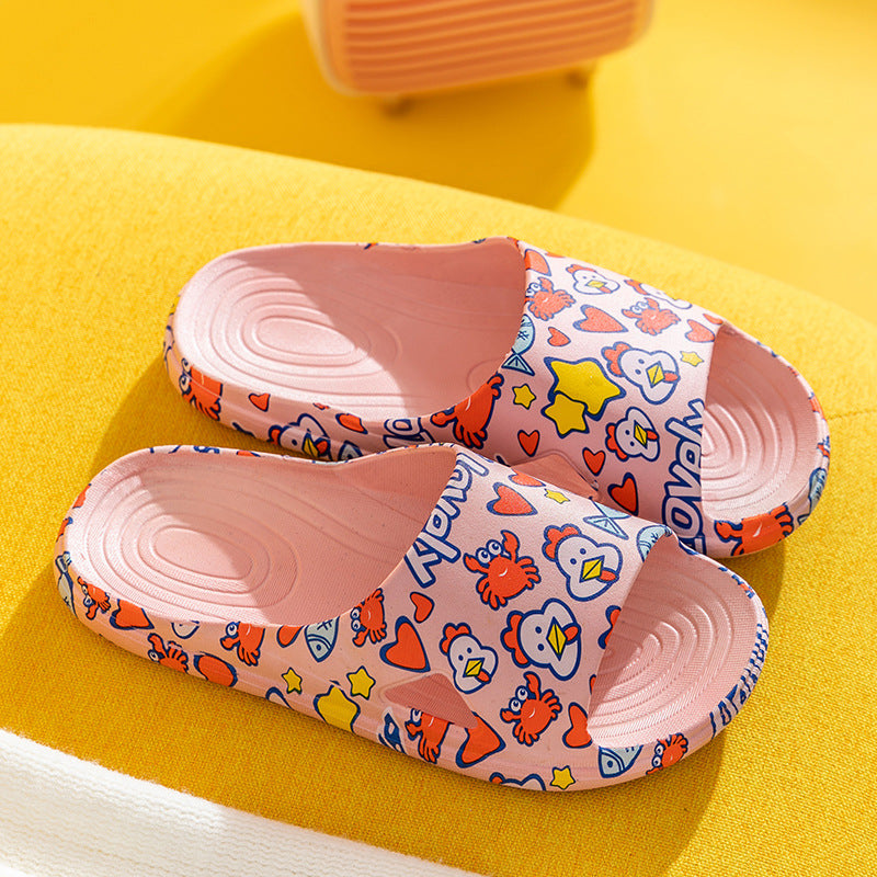 Cartoon Pattern Slippers Soft Bottom Slides