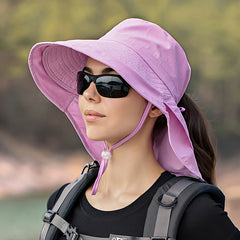 Outdoor Wide Brim Anti UV Bucket Hat For Hiking Fishing