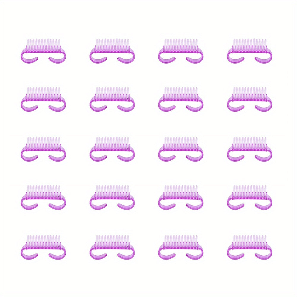 50 Pcs Handle Grip Nail Brush Fingernail Scrub Cleaning Brush