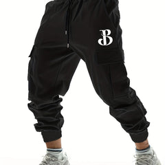 B Pocket Drawstring Cargo Pants Men's Joggers - Spring/Summer
