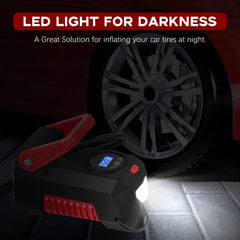 150 PSI Auto Air Compressor Tire Inflator Pump with Digital Display & Flashlight