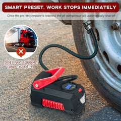 150 PSI Auto Air Compressor Tire Inflator Pump with Digital Display & Flashlight
