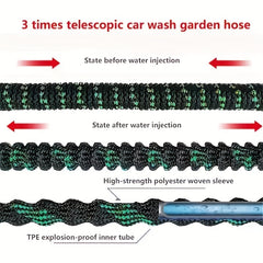 Telescopic Water Gun Hose Garden Cleaning Kit 25FT