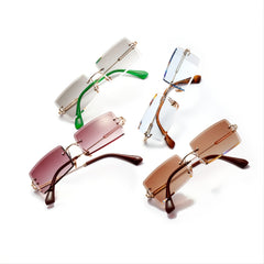 Rimless Square Sun Shades for Women - UV400