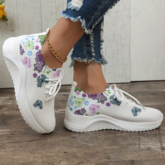 Women's Outdoor Skate Shoes with Flowers & Butterfly Patterns