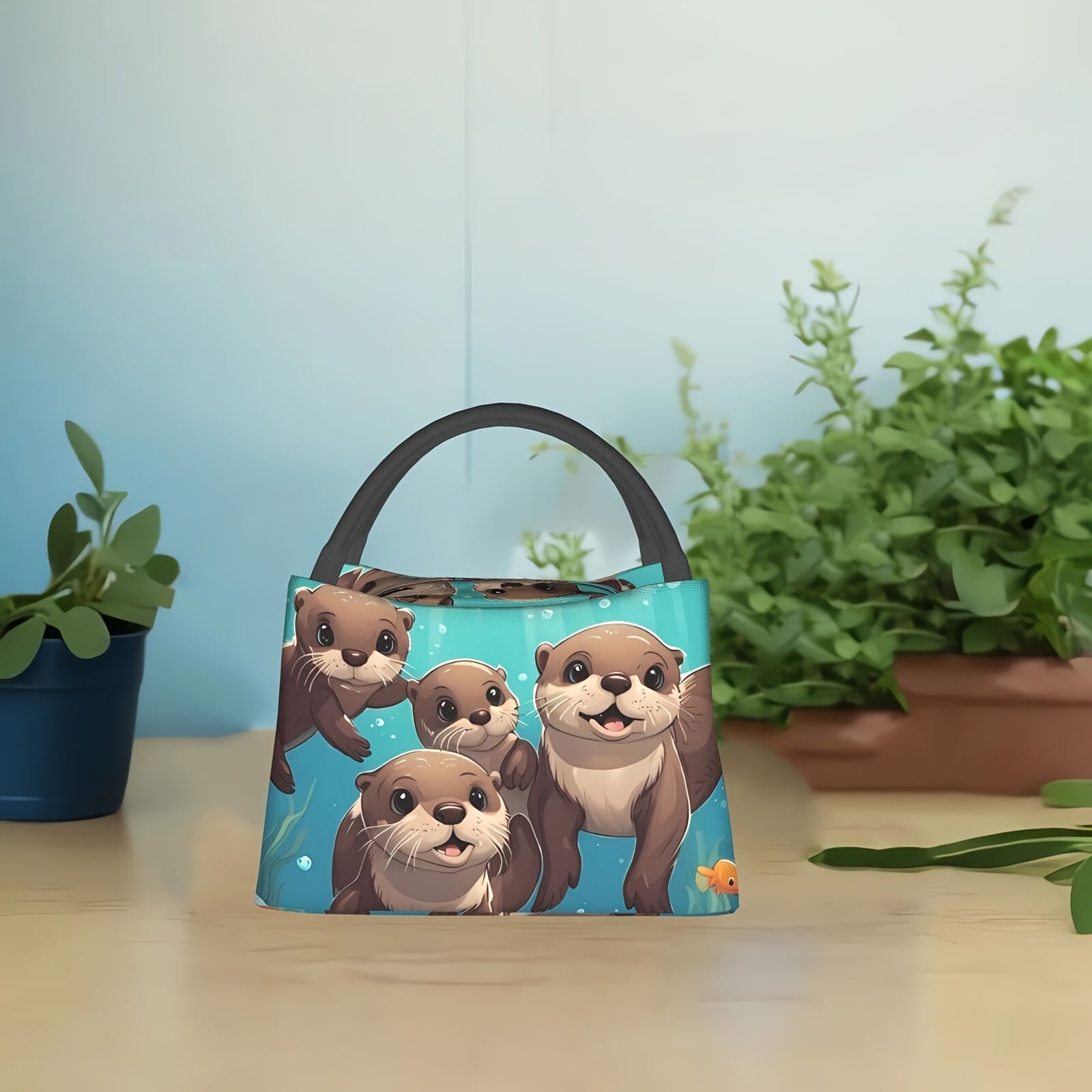 Otter Insulated Lunch Bag Reusable Cooler Tote for Work Picnics