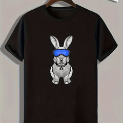 Rabbit Print Men's Graphic T shirt Summer Casual Tees