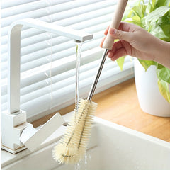 Water Bottle Cleaner Bamboo Handle Cleaning Brush