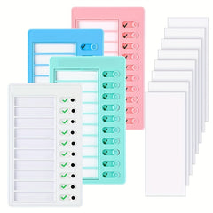 4pcs Chore Chart Blank Checklist Board For Home Routine Planning