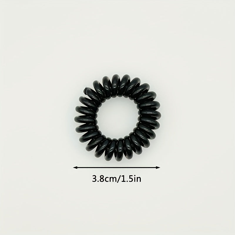 10pcs Transparent Spiral Hair Tie Gradient Hair Rope Elastic Ponytail Holder