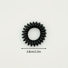 10pcs Transparent Spiral Hair Tie Gradient Hair Rope Elastic Ponytail Holder