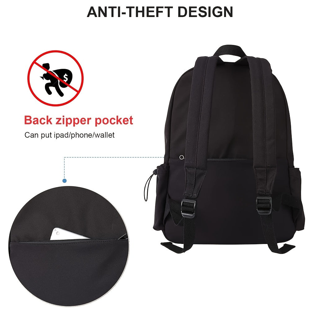 Stylish Unisex Laptop Backpack Durable Comfortable Straps Nylon Lined