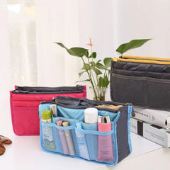 Large Capacity Portable Storage Bag Double layer Cosmetic Bag Foldable Organizer