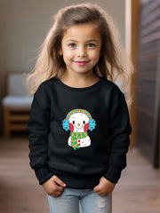 OERYUI Snowman Graphic Sweatshirt Comfy Pullover Kids Clothes