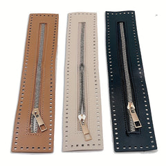 3pcs Box Bag Hardware Accessories Leather Zipper Braided Bag Zipper Strip