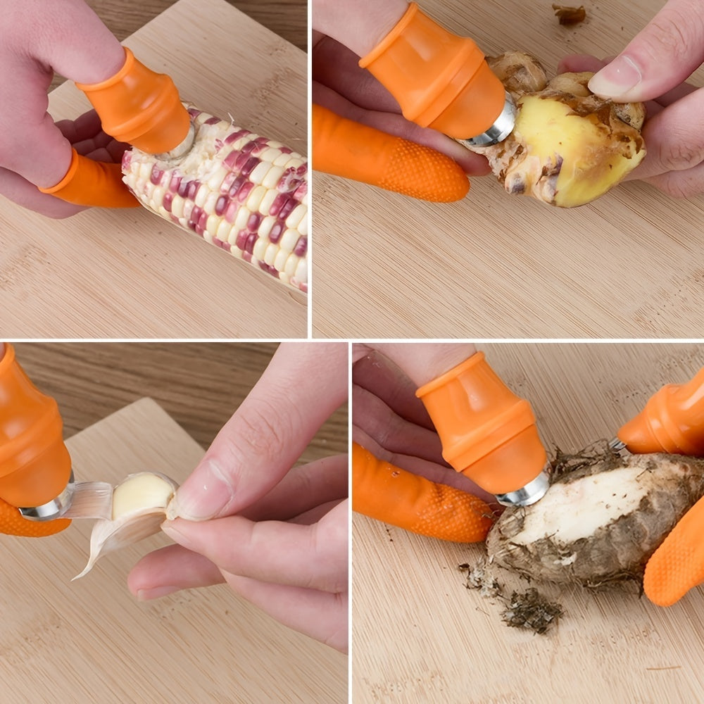Kitchen Picking Finger Gloves Iron Nail Gloves Pepper Picking Thumb