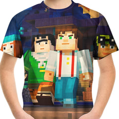 Boys Girls 3D Print Casual Tee Pop My World Graphic Street Wear