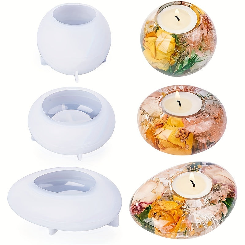 Silicone Tea Light Candle Holder Mold for DIY Home Decor