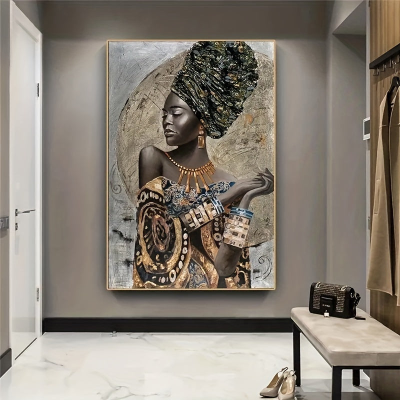 Abstract Canvas African Woman Graffiti Painting Wall Art