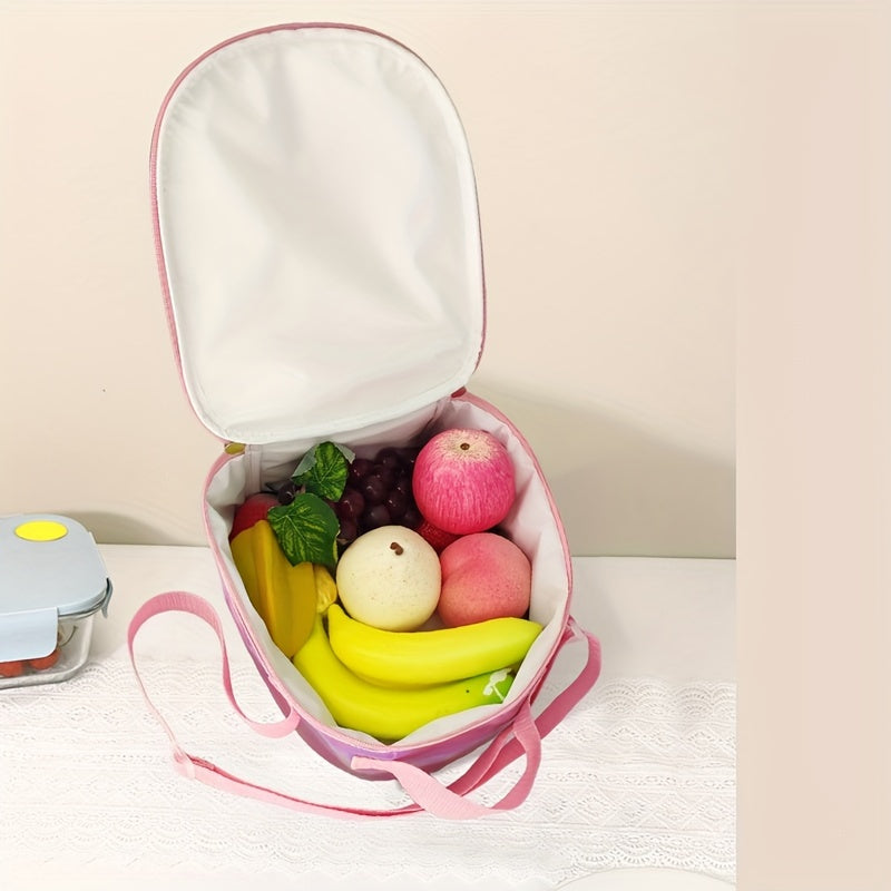 Large Capacity Cartoon Insulated Lunch Box PU Waterproof Bento Bag