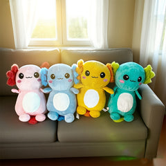 Vibrant Multicolor Otters Plush with Heart Eyes & Ears Soft Stuffed Animals