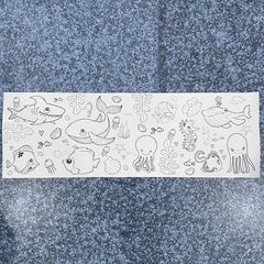 Extra Long Coloring Roll 3.6m Vibrant Animal & Food Designs Paper