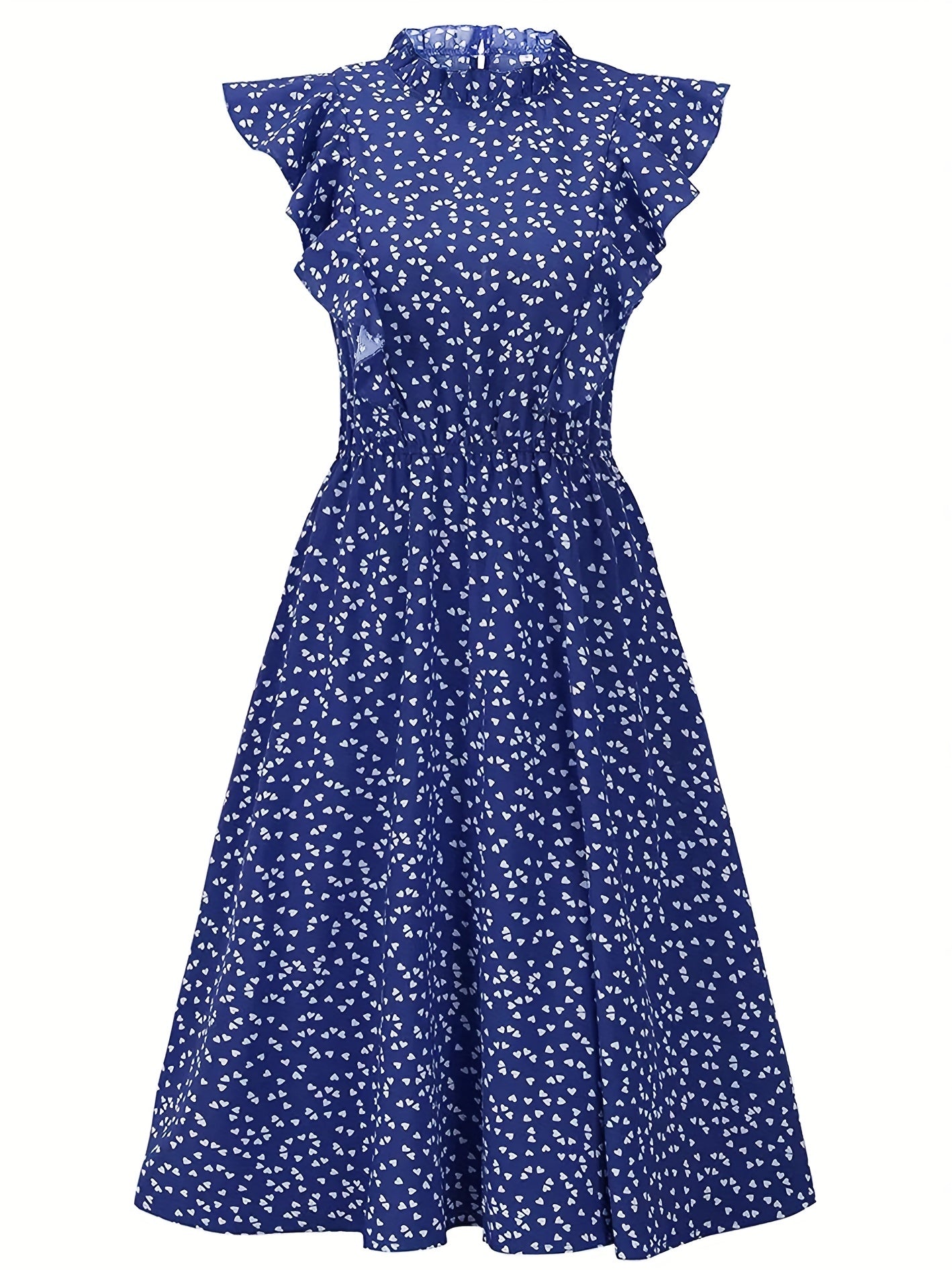 Women's Chiffon Floral Print Ruffle A-line Sundress