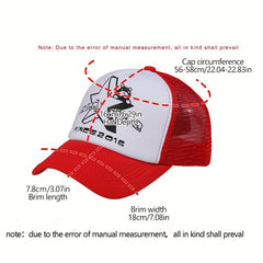 Star Bear Print Baseball Cap Mesh Trucker Hat Lightweight Unisex