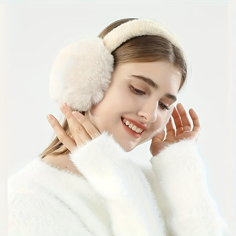 Boho Plush Earmuffs, Foldable & Warm