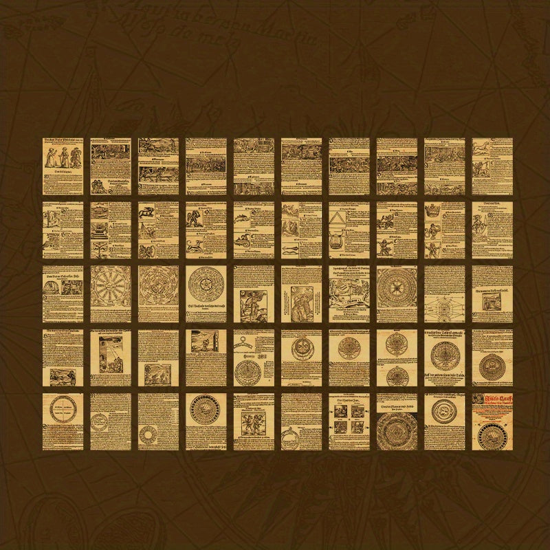 100pcs Vintage Stationery Paper for DIY Scrapbooking Creative Planning