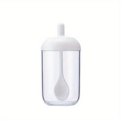 Kitchen Seasoning Jar With Spoon, Round Seasoning Bottle