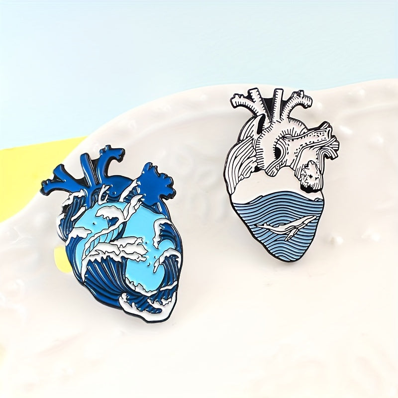 Heart Shaped Jewelry Brooch For Men - Pins For Men