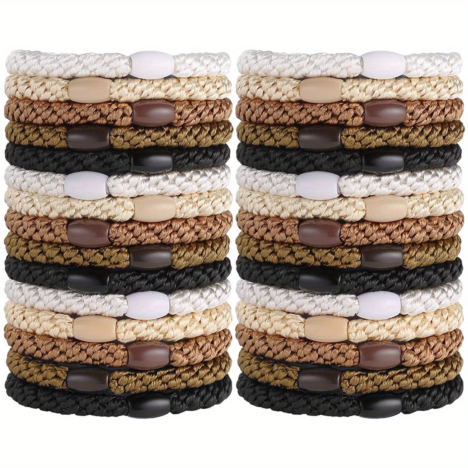 30pcs Braided Hair Ties Elastic Ponytail Holder Hair Rope Hair Accessories