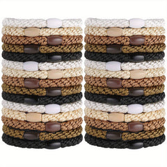 30pcs Braided Hair Ties Elastic Ponytail Holder Hair Rope Hair Accessories