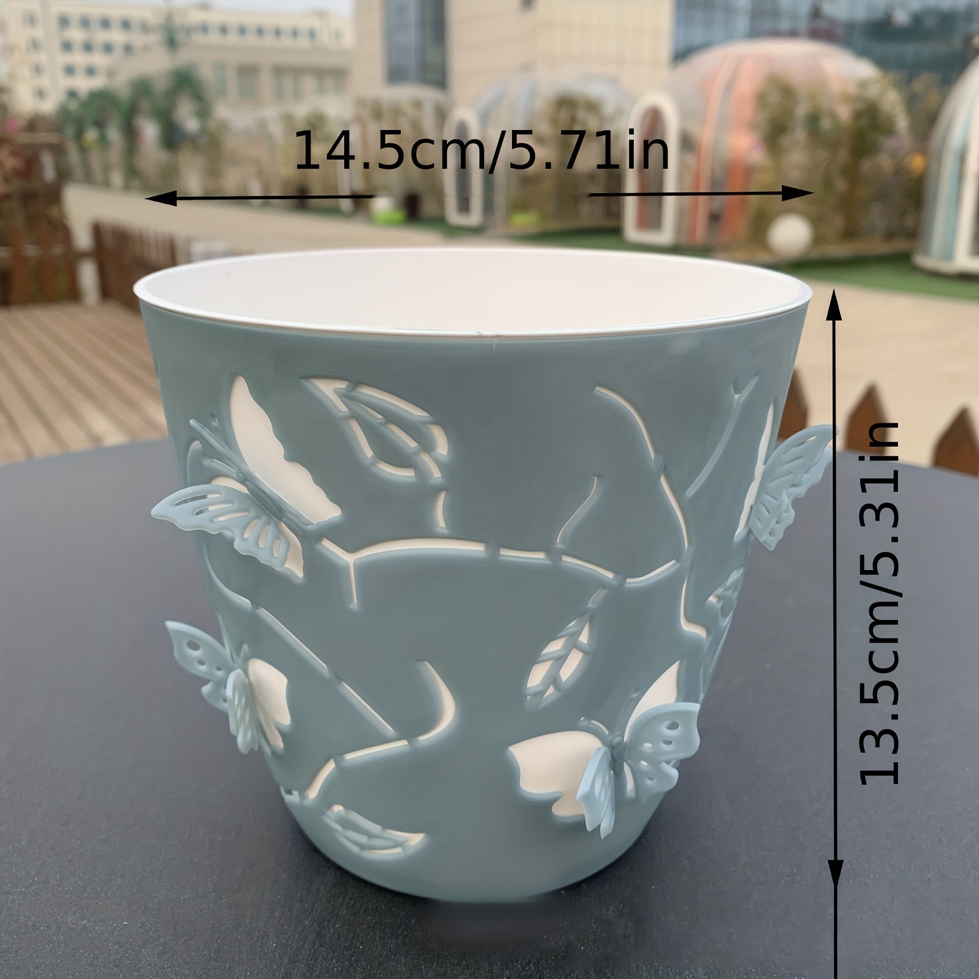 3D Cartoon Butterfly Self-suction Flower Pot Decoration