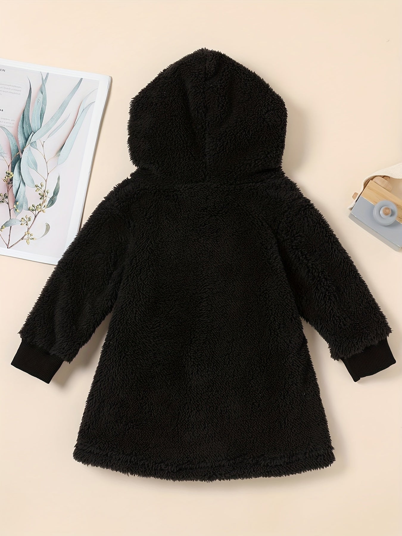Baby Girls Fleece Hoodie Coat Long Sleeve Warm Jacket