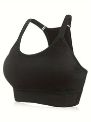 2 Pack Plus Size Seamless Racerback Sports Bras Set Women's Yoga Bralette