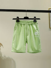 Boys Letter Print Casual Shorts - Quick Drying Elastic Waist Comfortable Summer
