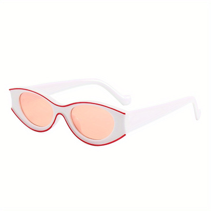 Y2K Oval Sunglasses For Women Men Hippie Block UV400 Sun Shades Glasses